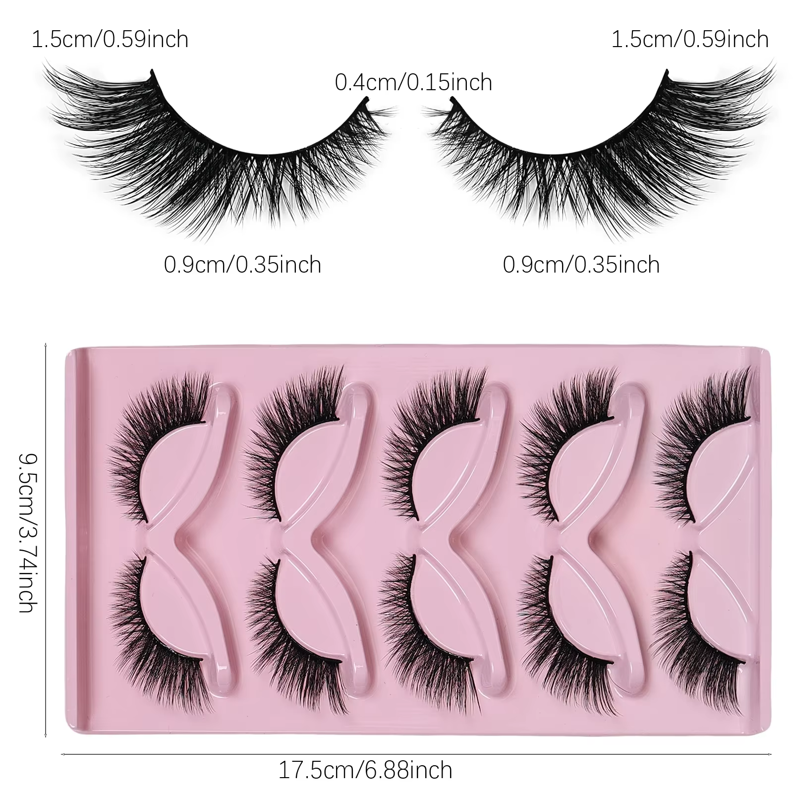 5 paires de cils oeil de chat faux cils vaporeux Extensions de cils oeil de chat moelleux faux cils