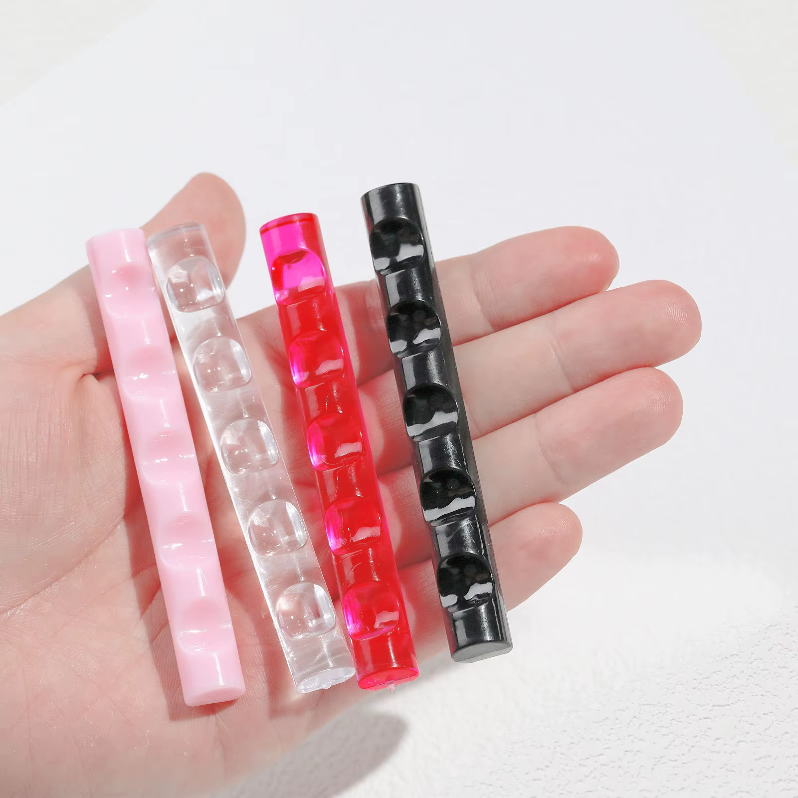 Étagère pour brosse à ongles transparente en acrylique, 5 grilles, Mini support Portable pour stylo
