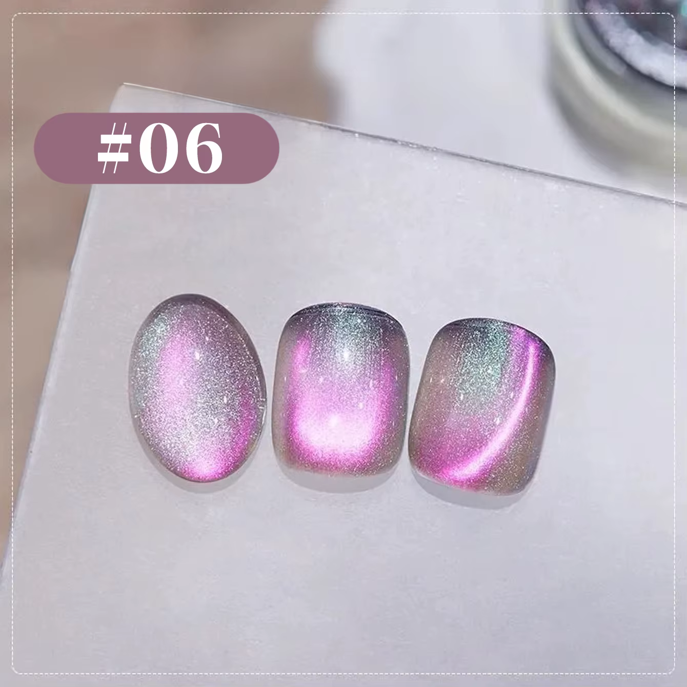 TC 10ML Aurora nuit cristal oeil de chat Gel Internet rouge presse sur les ongles glace Transparent