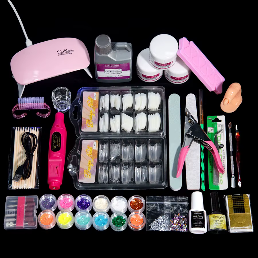 Kit de poudre acrylique pour ongles, bricolage professionnel, moule étendu, ensemble de Gel acryliqu