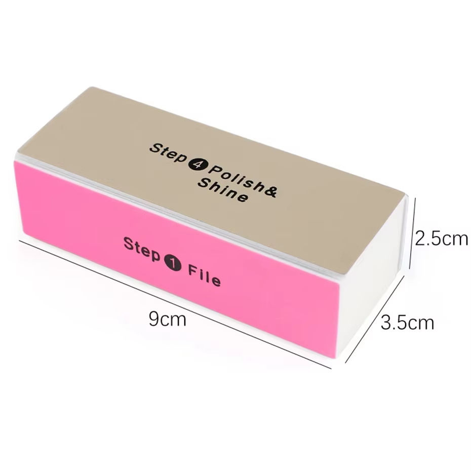 Tampons à ongles en éponge 4 côtés, bloc de ponçage coloré, meulage, polissage, lime à ongles, outil