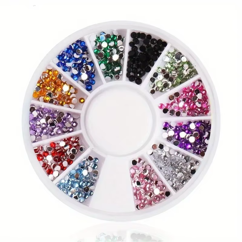 Pièces pour ongles, strass à paillettes, pierres précieuses en cristal, bijoux, perles, accessoires