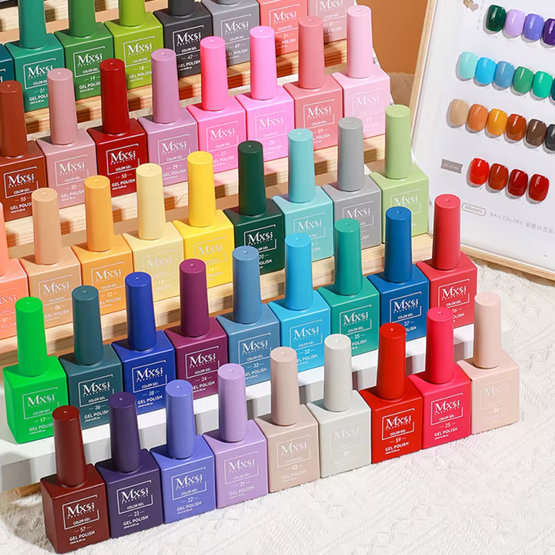 Mxsi 15ml Gel vernis à ongles néon marron bleu Royal rouge vert Pastal nu Nail Art vernis Gel laque