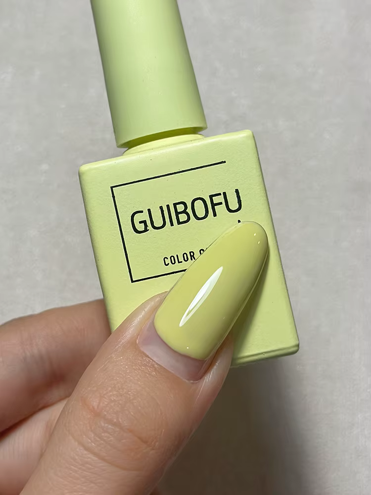 Ensemble de vernis à ongles Gel série jaune et Orange, finition brillante d'automne, paillettes semi
