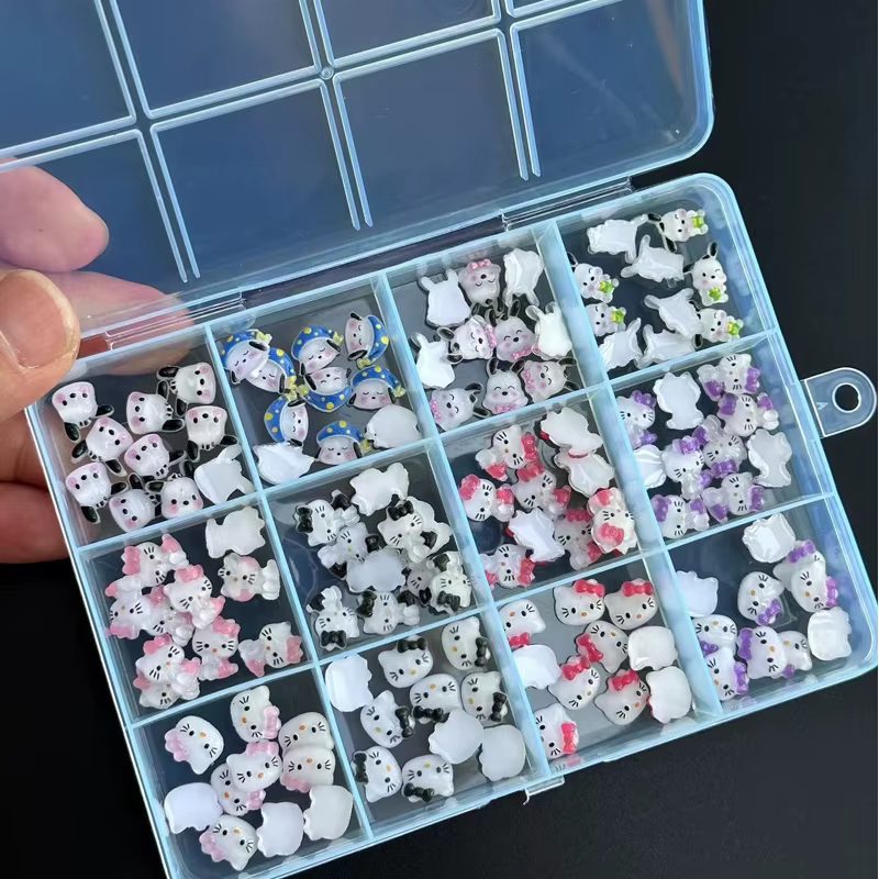 120 pièces/70 pièces Kawaii Sanrio Mini accessoires de Nail Art autocollants HelloKitty bricolage co