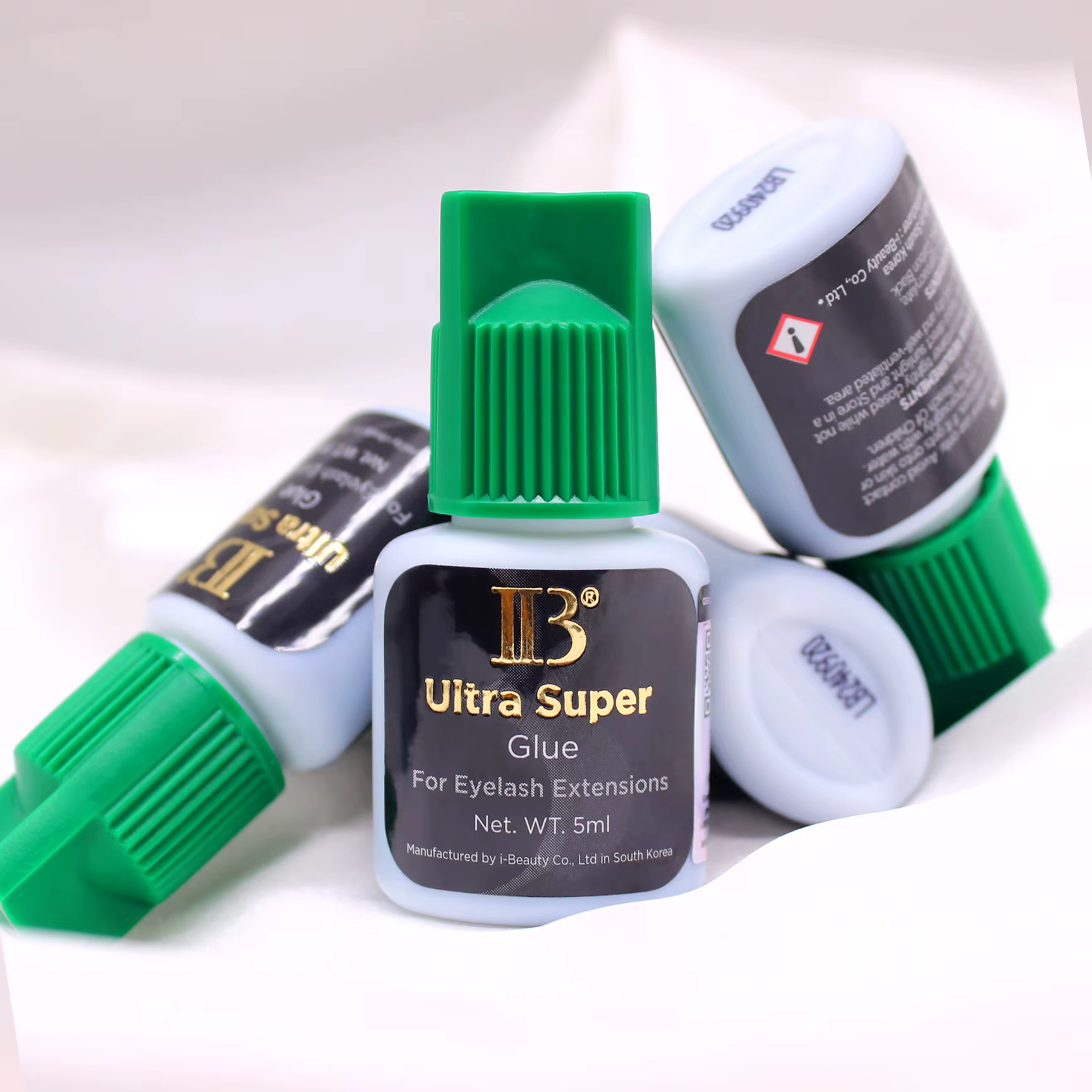 IBeauty – colle Ultra Super pour Extension de cils, 10 bouteilles, capuchon vert, adhésif imperméabl