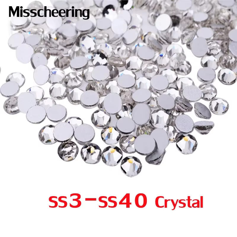 144/288/1440 pièces SS3-SS50 cristal AB clair Strass pour ongles Non correcteurs pierres à dos plat 