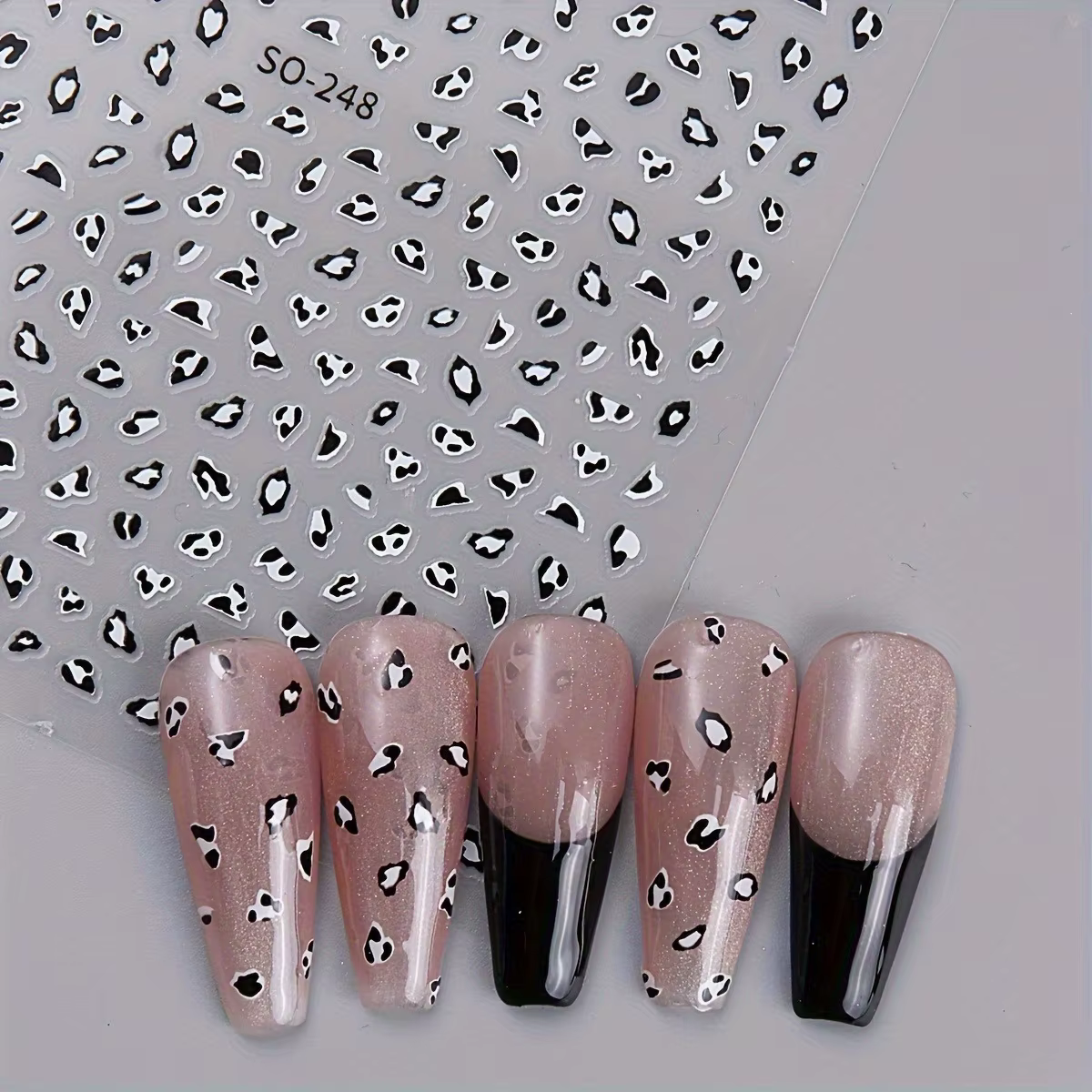 Meilad – autocollants pour ongles imprimés léopard, faciles à appliquer pour la décoration des ongle