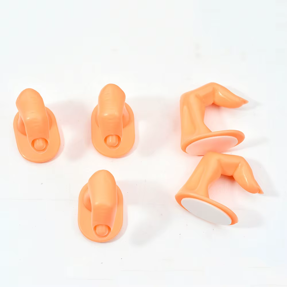 1 pièces en plastique doigt Mode manucure pratique doigt ongles mode débutants formation acrylique U