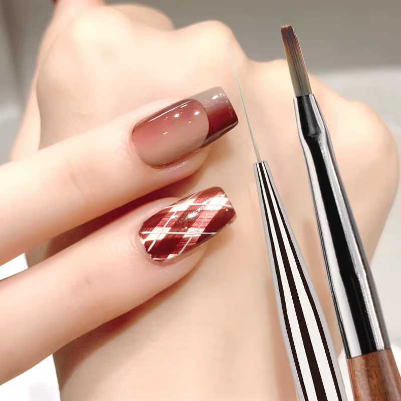 Pinceau pour Nail Art, vérificateur pour dessin d'ongles, peinture, outil de Nail Art, pinceaux de p