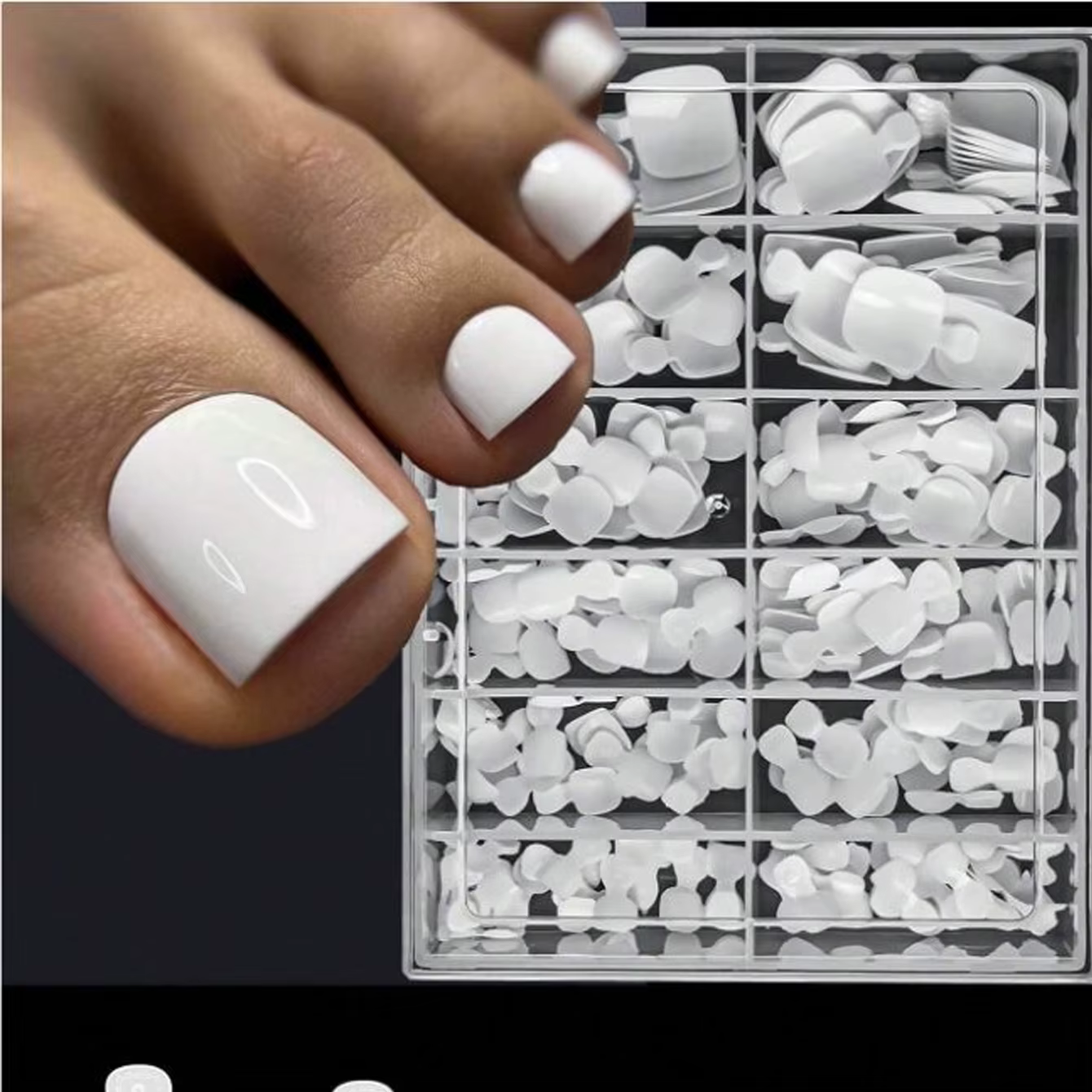 Presse à faux ongles blancs pour femmes, 120 pièces/pièce, s'adapte parfaitement aux ongles, faux on