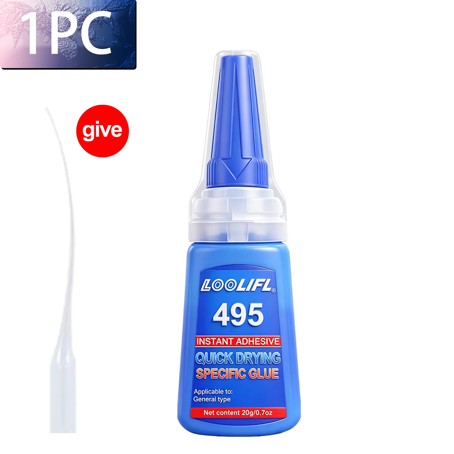 LOOLIFL – colle à ongles super résistante pour faux ongles, pointes d'ongles souples, séchage rapide