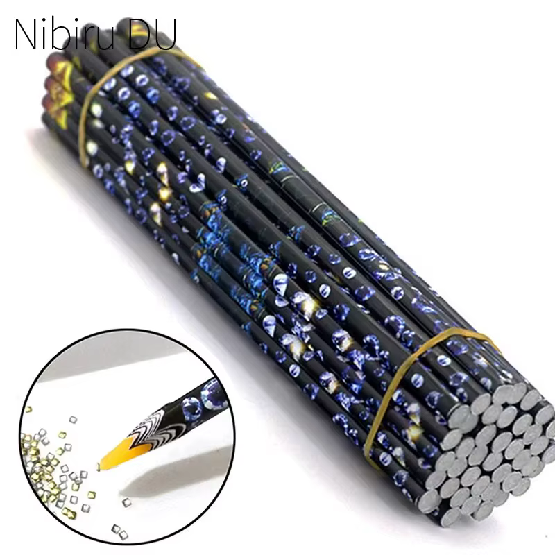 Crayon de cire auto-adhésif pour ongles, 10/5 pièces, stylo à points de diamant, résine pour Nail Ar