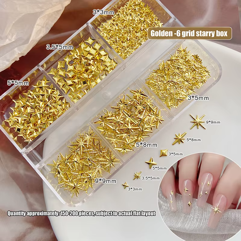 Breloques de manucure en biscuits pour Nail Art, bijoux à dos plat, pentagrammes étoilés, accessoire