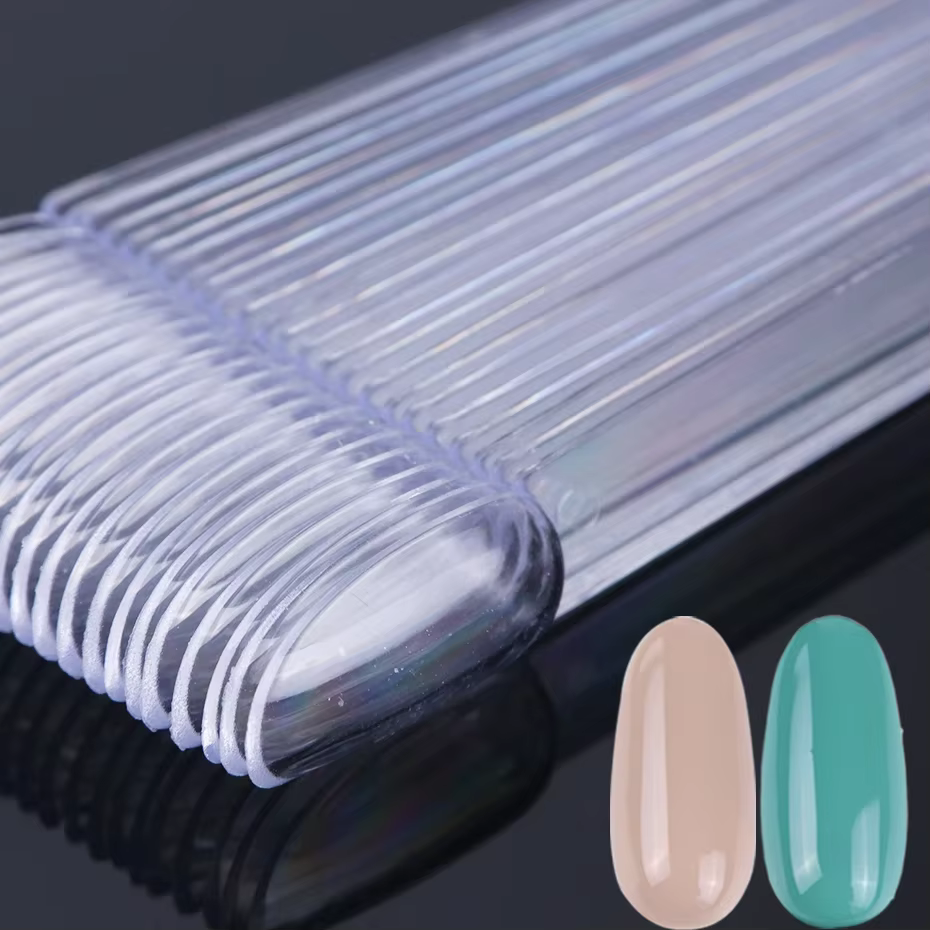 Embouts d'affichage pour faux ongles, 50 pièces, tableau de couleurs naturel clair, Style éventail o