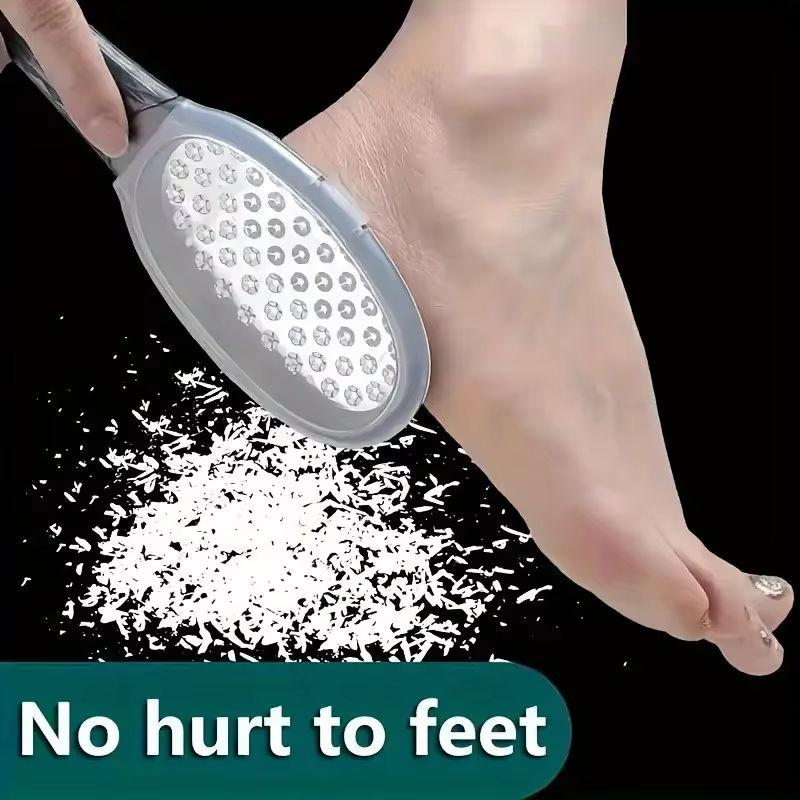 Lime à pied en acier inoxydable – Lime ergonomique anti-éclaboussures avec grain grossier/fin, durab