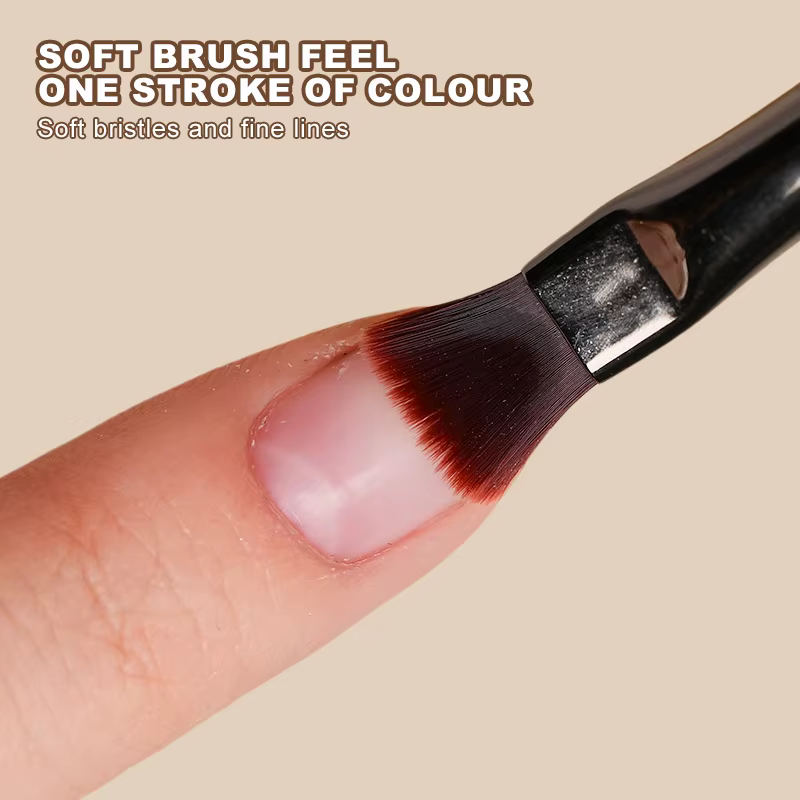 Brosse à ongles double extrémité, manche en bois de santal Kolinsky, revêtement et constructeur de G