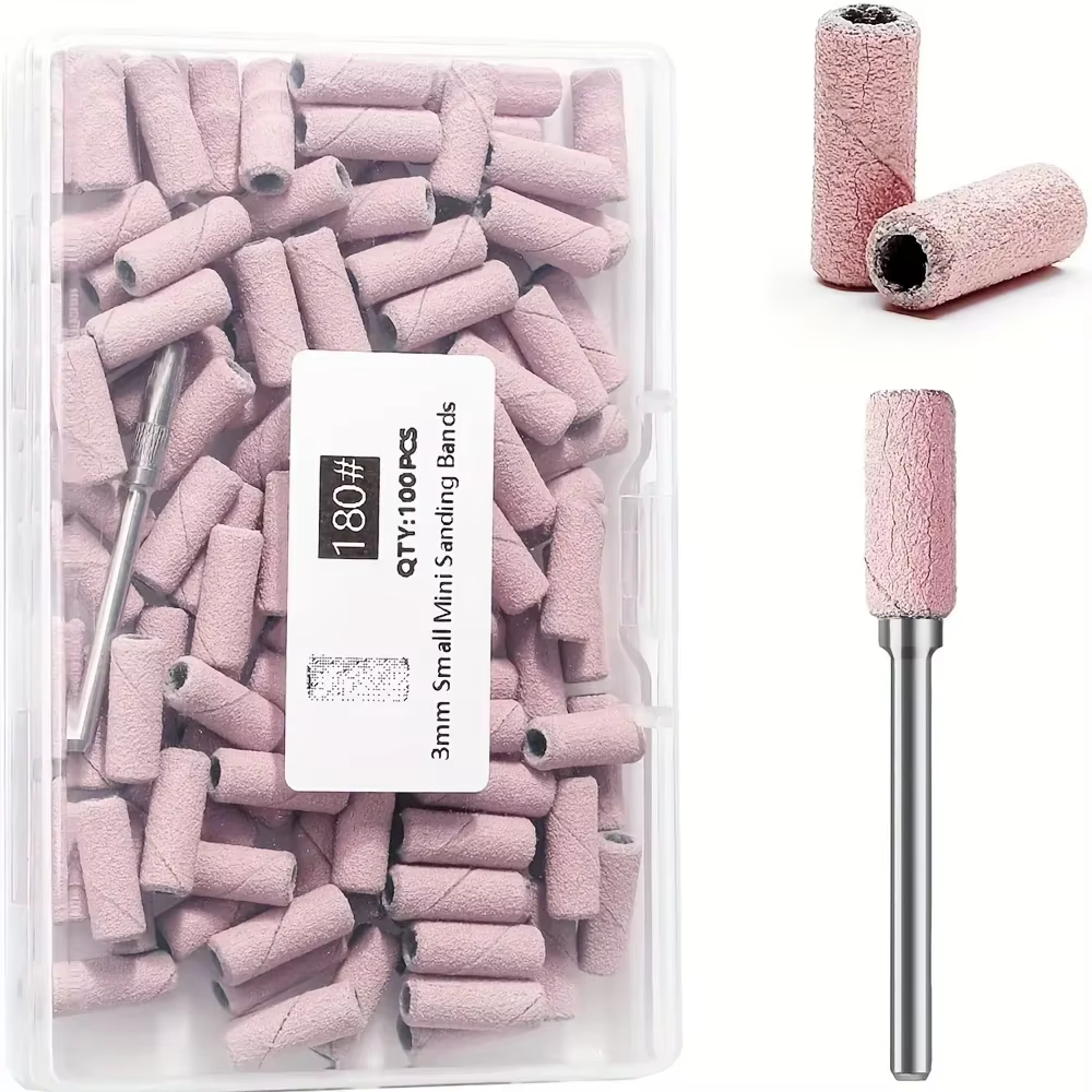 Bandes de ponçage professionnelles pour perceuse à ongles, 100 pièces, forets à ongles non parfumés 