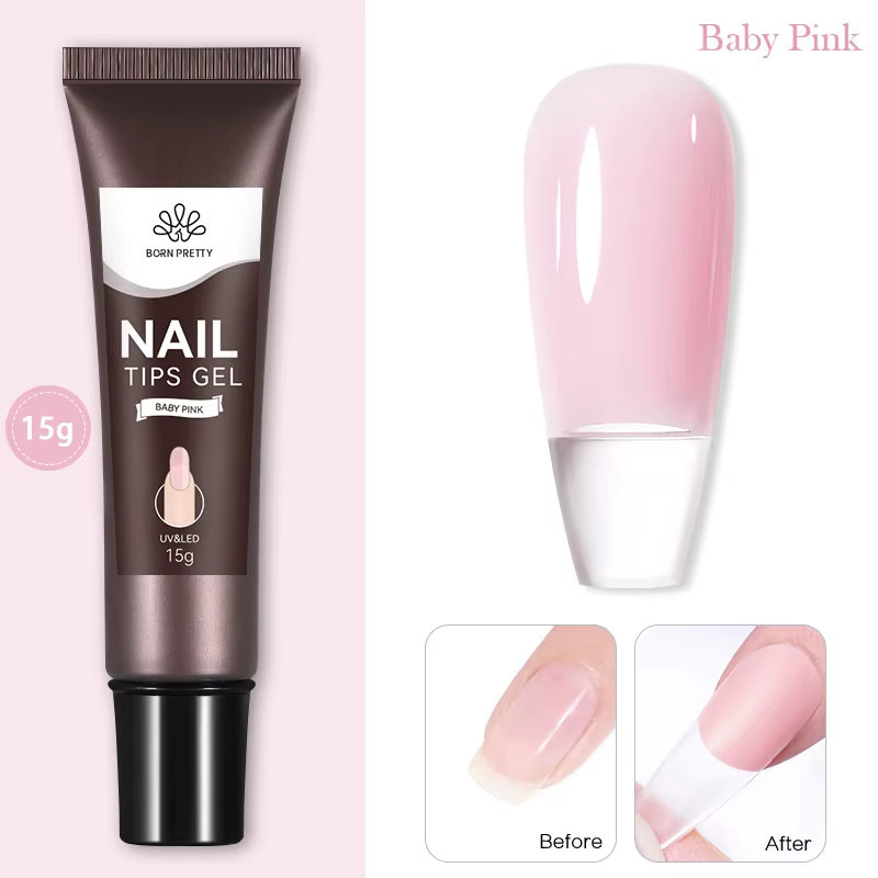 BORN PRETTY 15g ongles conseils Gel nu clair Transparent ongles Gel tremper UV LED Nail Art Gel vern
