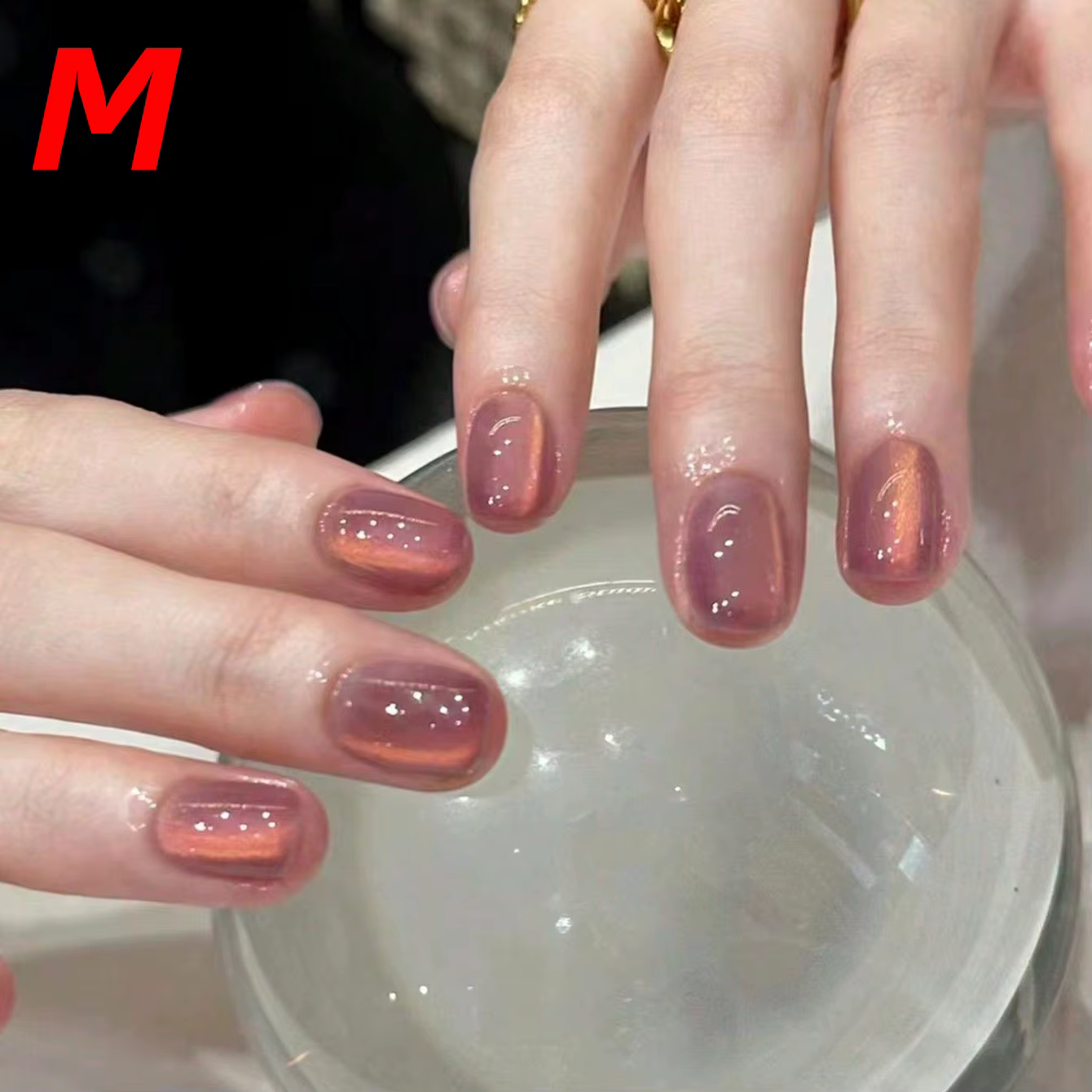 10 pièces-XS/S/M français amande presse sur ongles imprimé léopard faux ongles 3D arc portable ongle