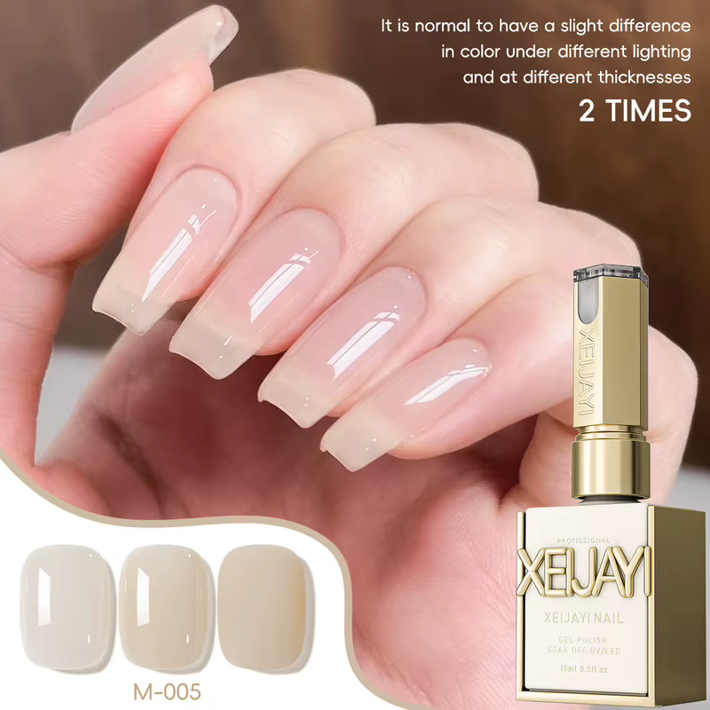 1/6 pièces pour créer une manucure subtile et chic - Vernis gel professionnel aux couleurs transpare