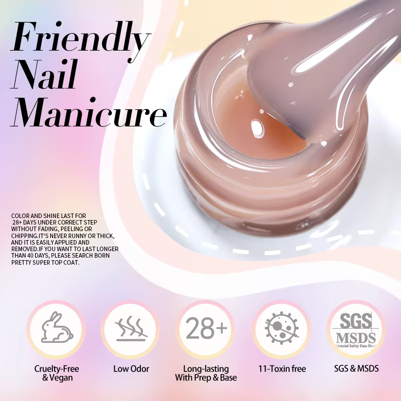BORN PRETTY 83 couleurs 10ml gelée nue Gel vernis à ongles automne ambre Semi Transparent manucure t