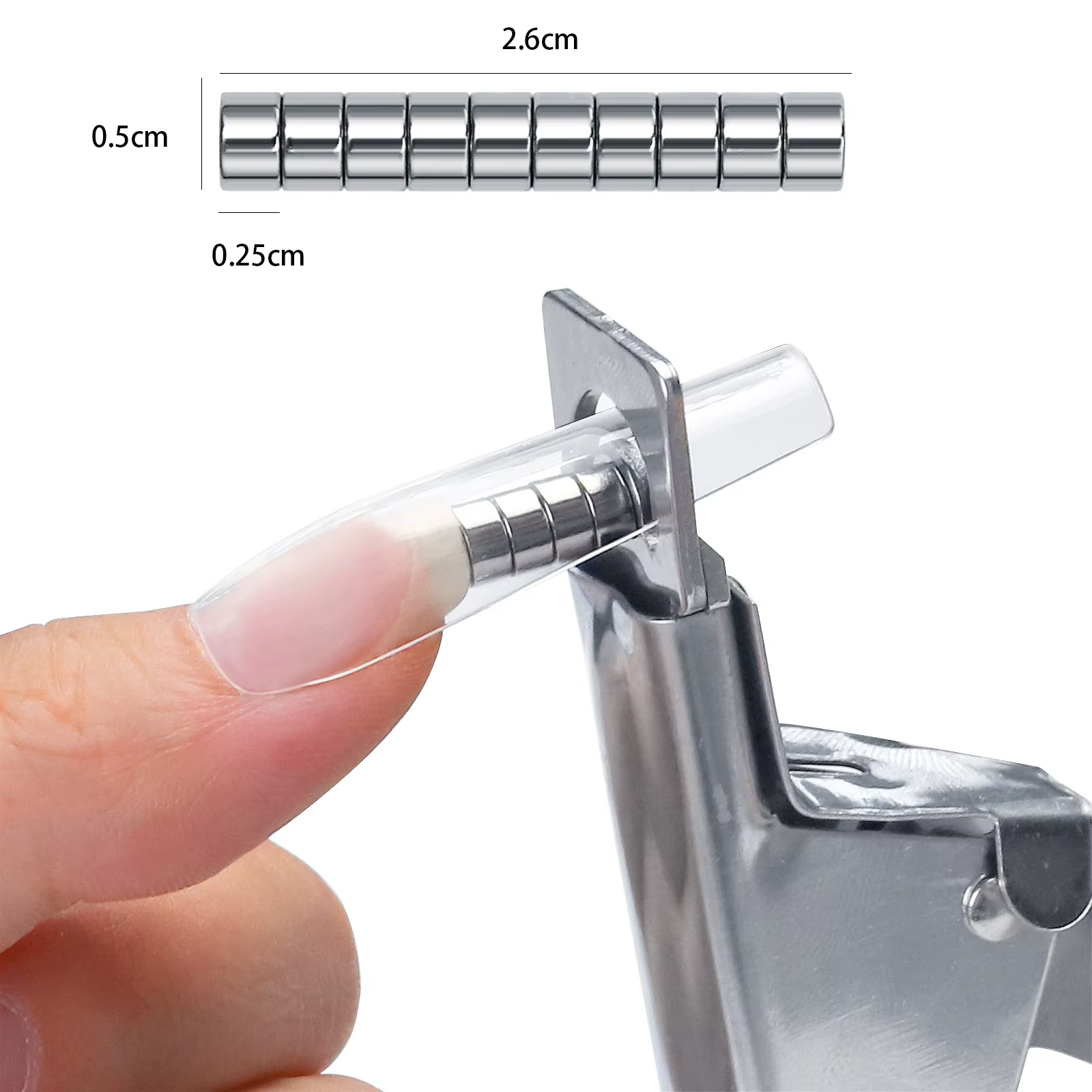 Petits aimants pour faux-bord, coupe-bord, outil de manucure pour ongles en acrylique, planche magné