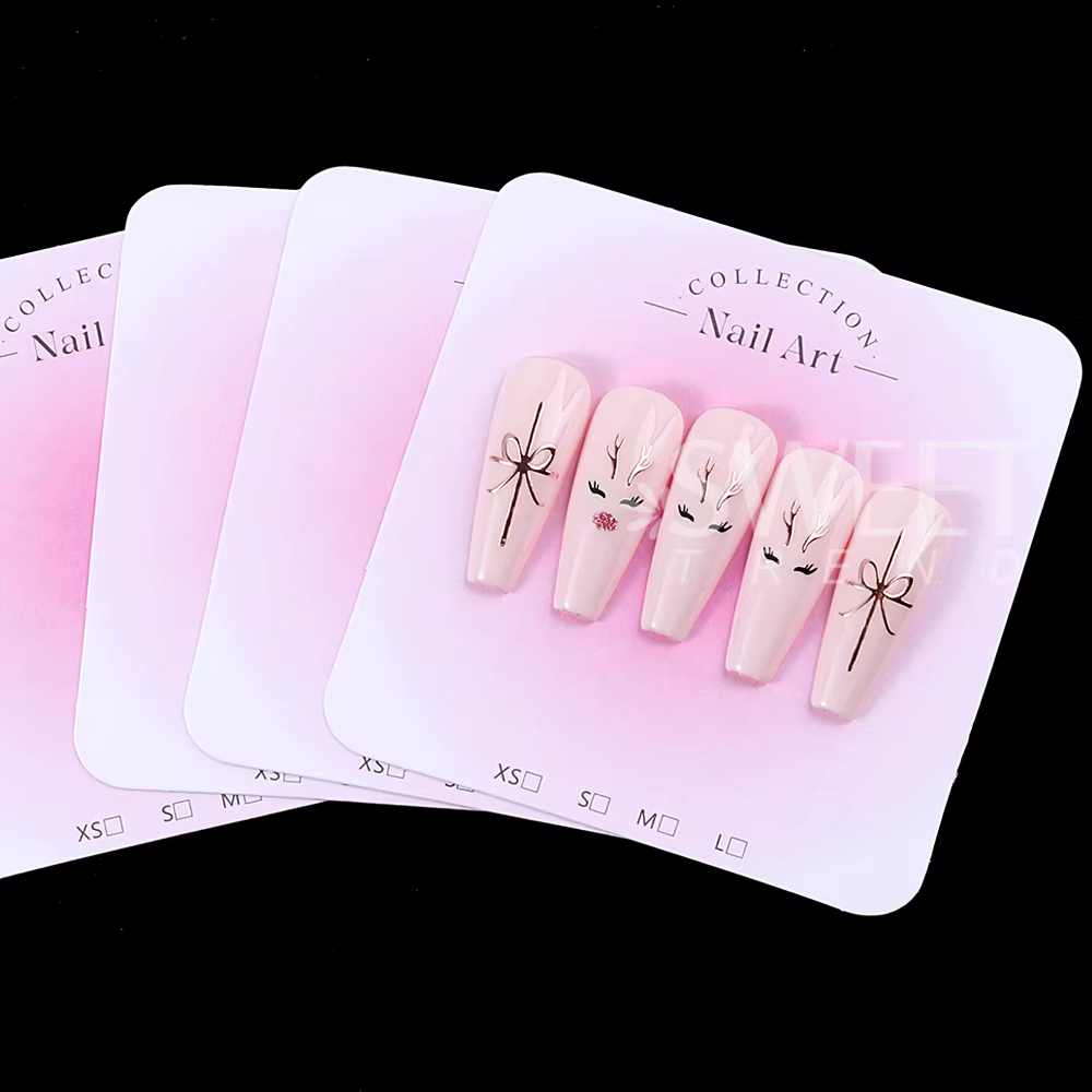 Carte d'exposition pour Nail Art, 20/30/50/100 pièces, 6.5x6.5cm, carte d'emballage pour ongles à pr