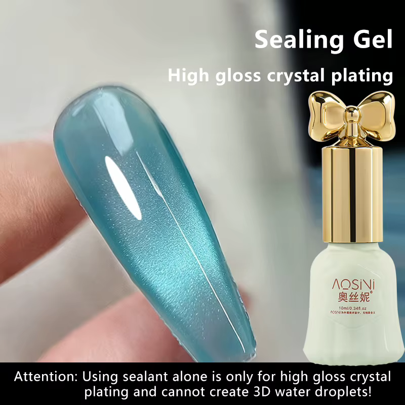 Nouveau Gel de Vernis à Ongles Effet Goutte d'Eau Printemps & Été, Design 3D Transparent Polyvalent,