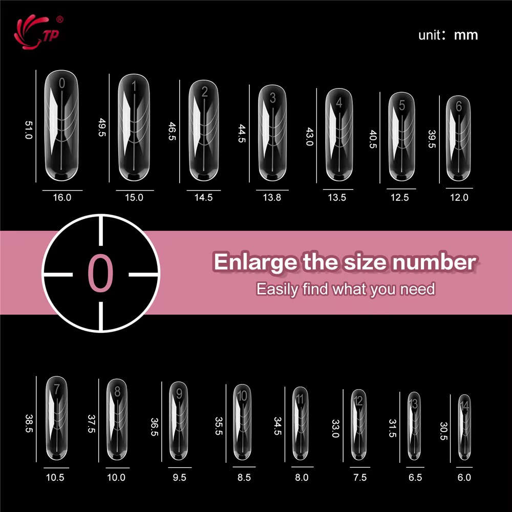 TP 150 pièces formes d'ongles cercueil incurvées longues moule à ongles clair pour Gel d'ongle Poly