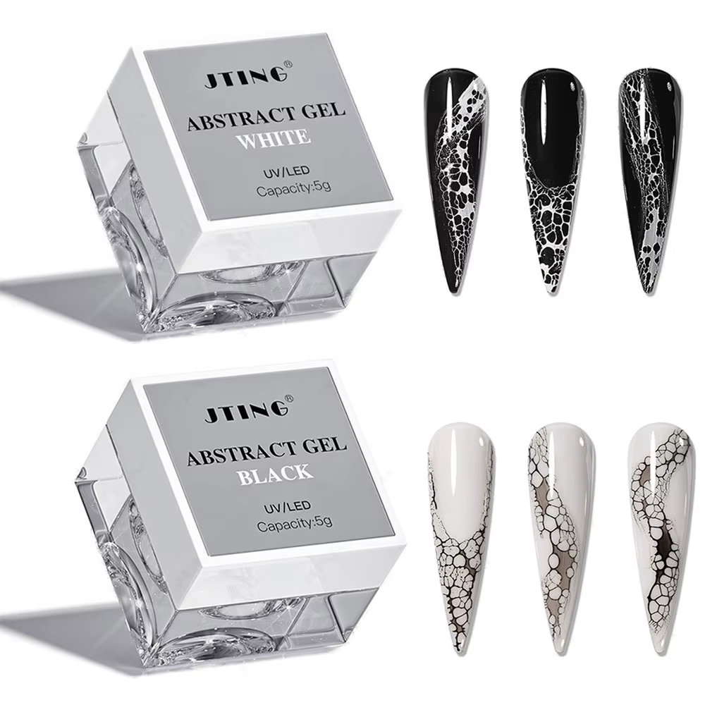 5ml professionnel noir blanc dentelle Gel vernis à ongles trou grille effet vague magique Gel vernis