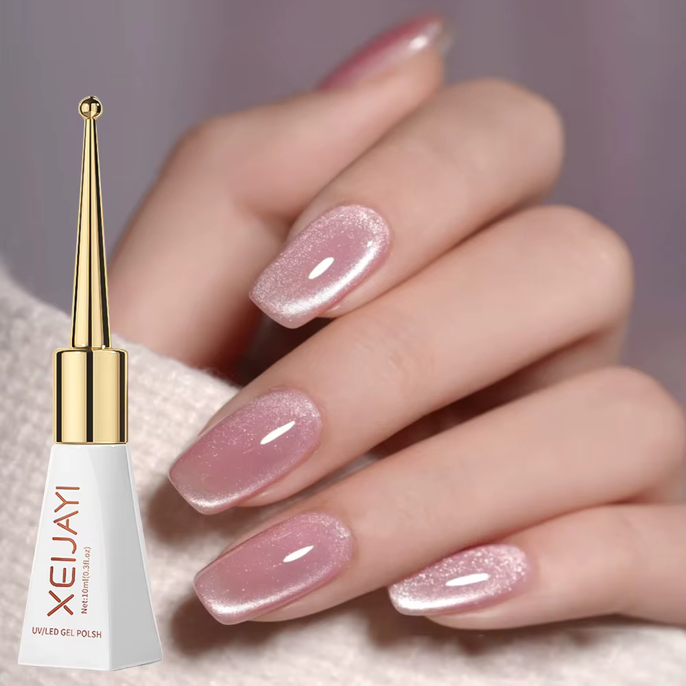 XEIJAYI rose oeil de chat Gel vernis à ongles céramique Gel magnétique UV semi-permanent émaux verni
