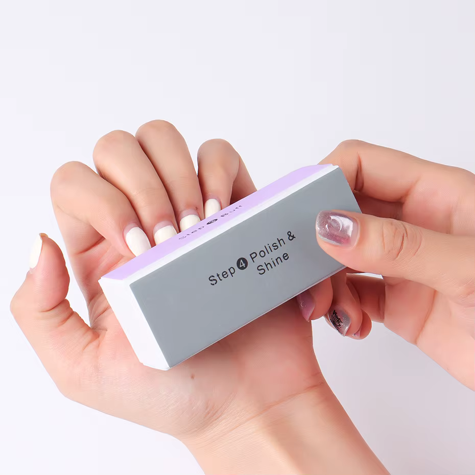 Tampons à ongles en éponge 4 côtés, bloc de ponçage coloré, meulage, polissage, lime à ongles, outil