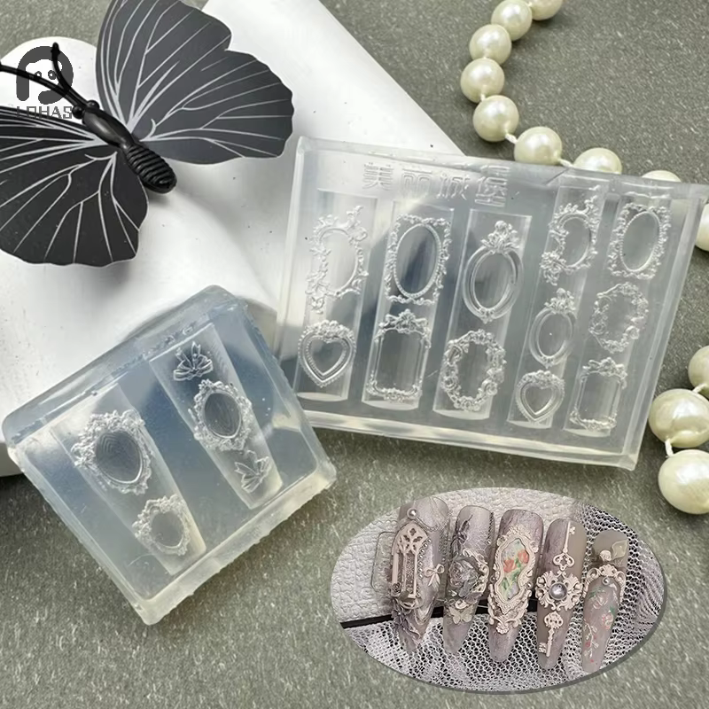 Moule à ongles en Silicone en forme de Mini cadre Photo, 1 pièce, estampage des ongles, bricolage, c