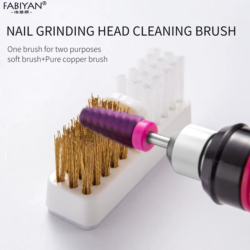 Perceuses de manucure électriques, nettoyage des ongles, tête de polissage, brosse, outil de nettoya