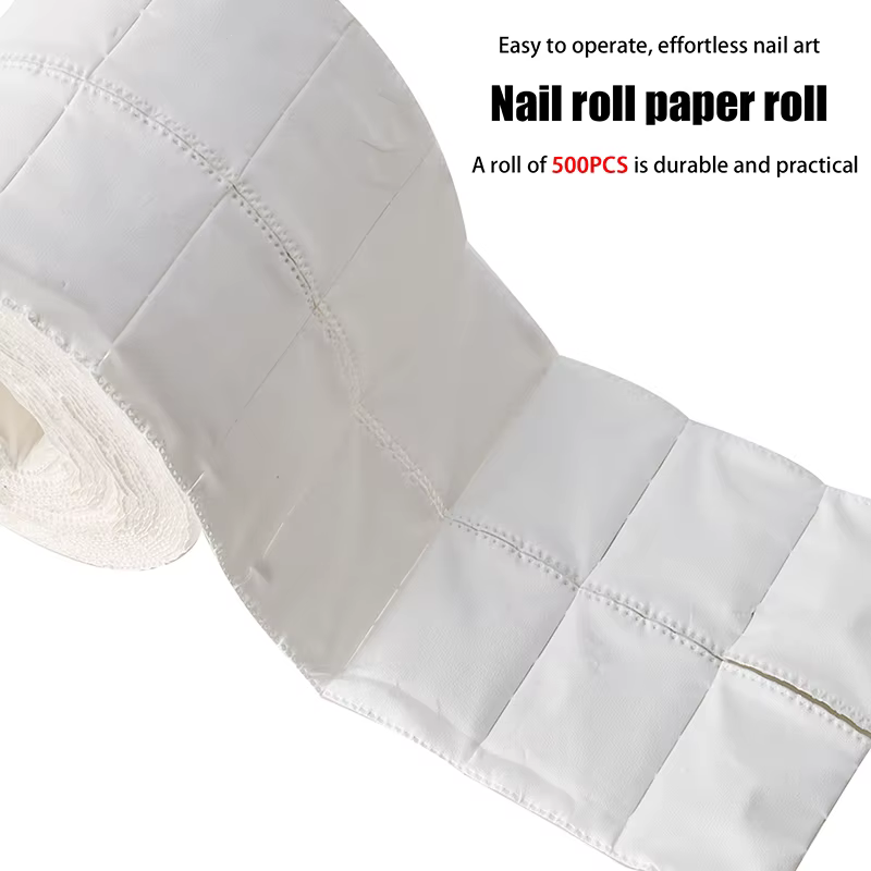 500 pièces/rouleau lingettes à ongles maquillage tremper Nail Art outil de manucure ongles UV Gel di