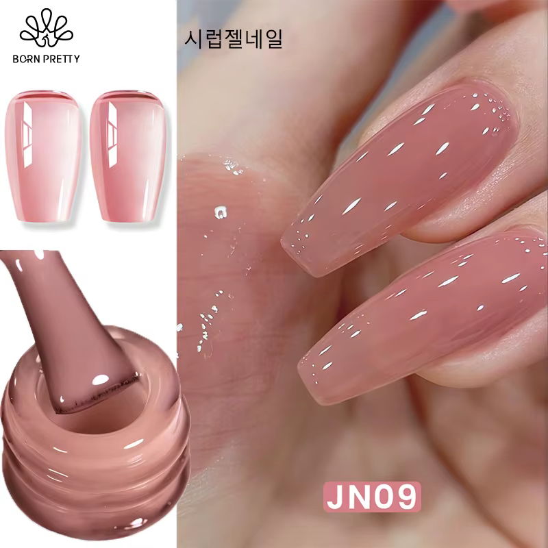 BORN PRETTY 10ml Sirop Nude Gel Jelly Nude Couleur Naturelle Semi Permanent Soak Off UV LED Vernis F
