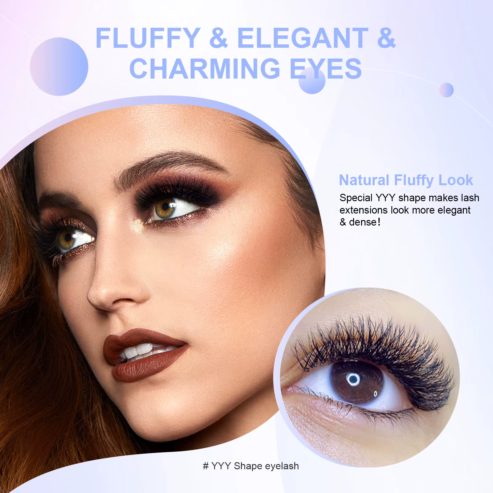 NAGARAKU YY forme Double/trois pointes fendues Triple haut entrelacé racine Extensions de cils cils