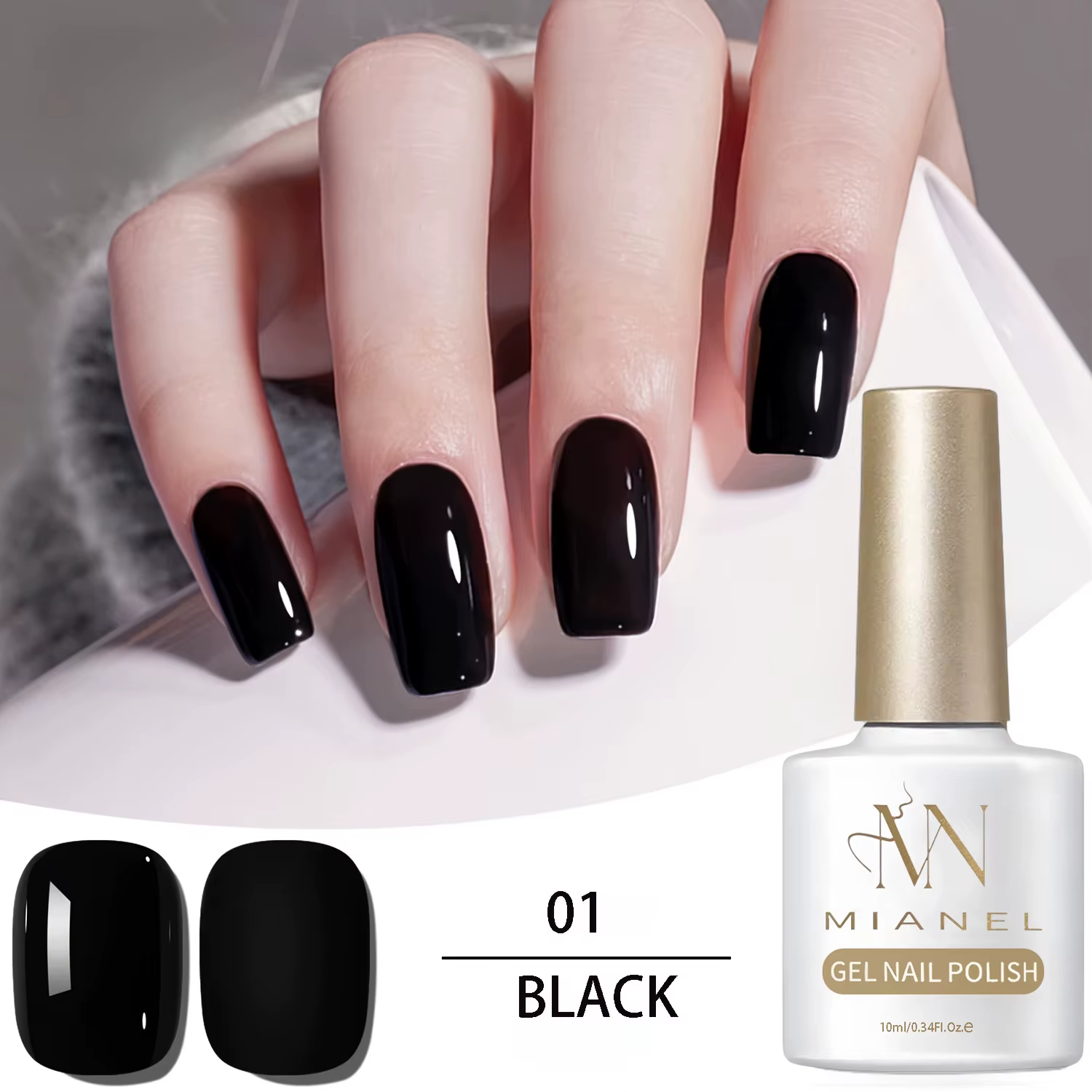 MIANEL 10ml Série Aquamarine Vernis à Ongles Gel Nouvelle Collection Été 2026 Bleu Glacé Translucide