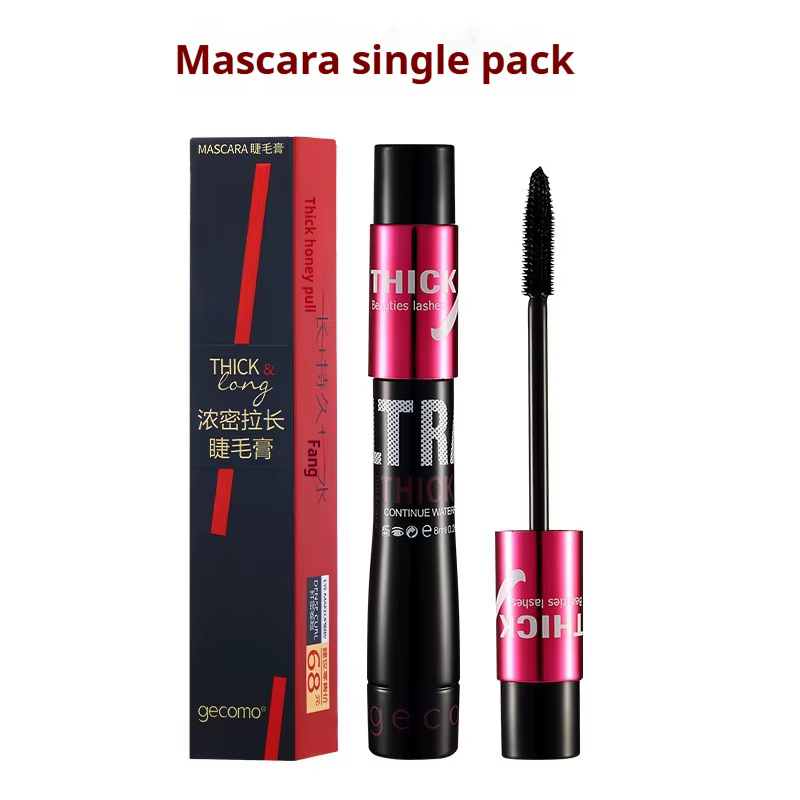 GECOMO – ensemble de Mascara en Fiber greffée de soie, Double Tube, imperméable, longue durée, sans 