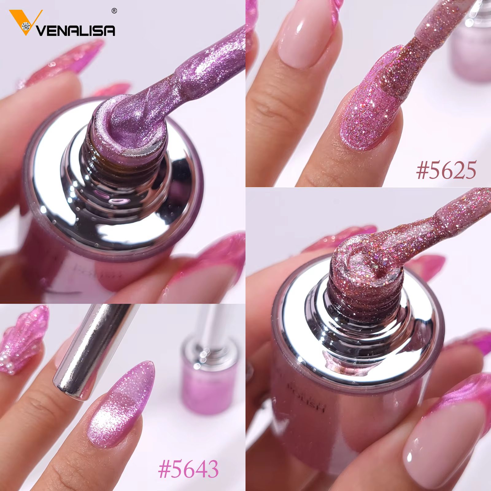 10 ml * 1 pc Venalisa vernis à ongles Hema gratuit TPO couleur libre diamant étincelle aimant 10DCat