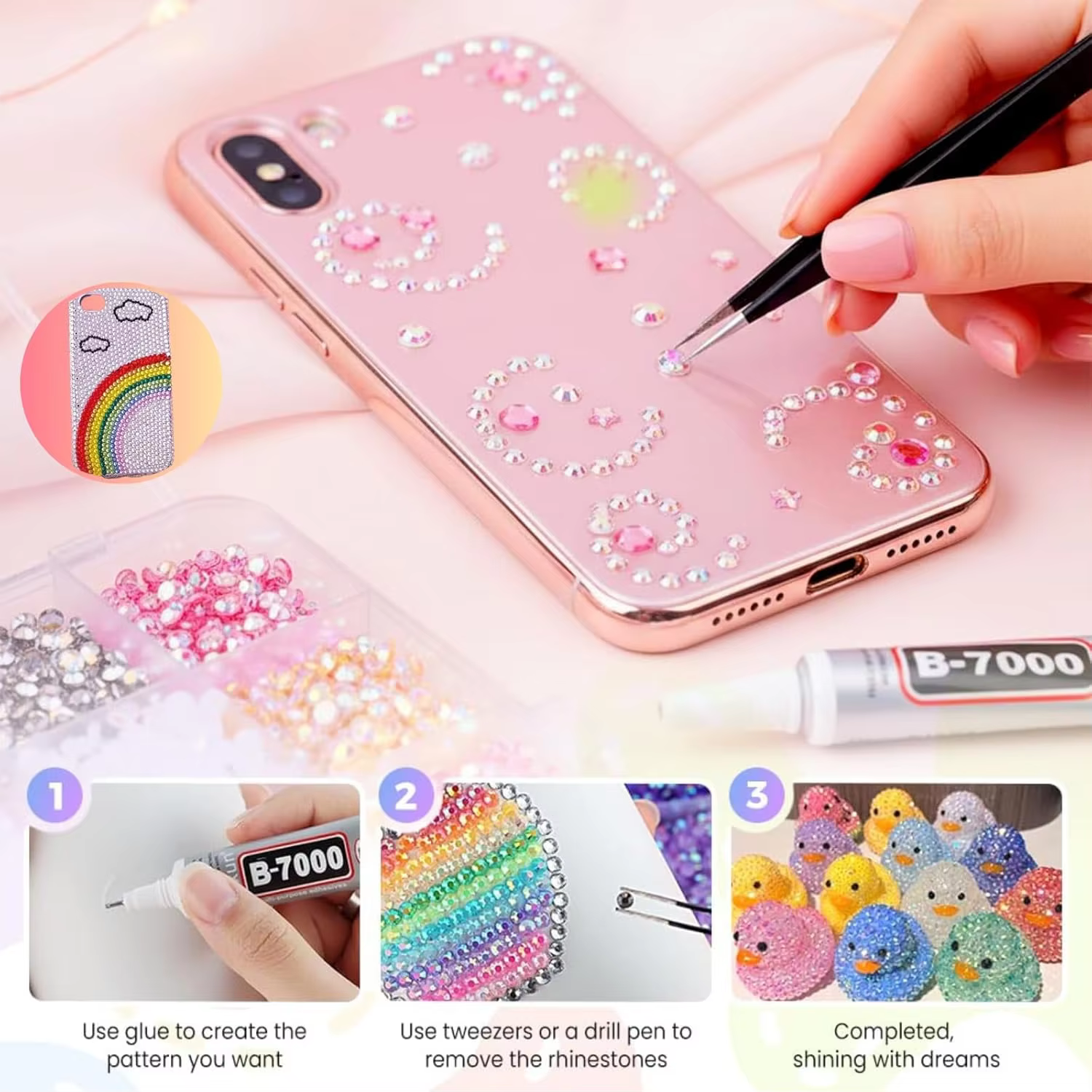 15000 pièces 3mm AB gelée ongles Strass résine dos plat coloré paillettes breloques accessoires bric