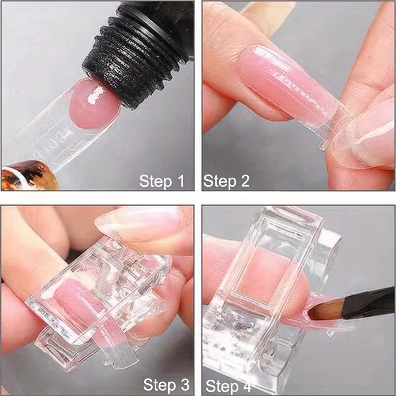 Pinces à ongles en Gel Transparent, 5/10 pièces, pointes de construction rapide, Extension de vernis