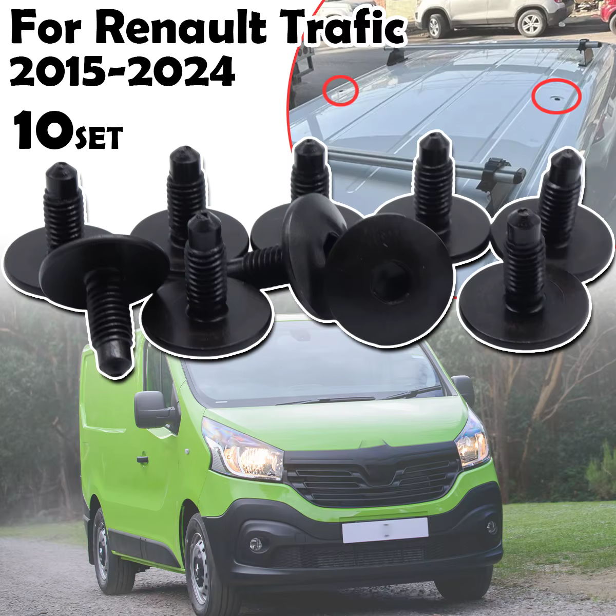 10 jeux de trous de galerie de toit pour Renault Trafic 2015 – 2024, camions Trafic 2022-2024 WHT006