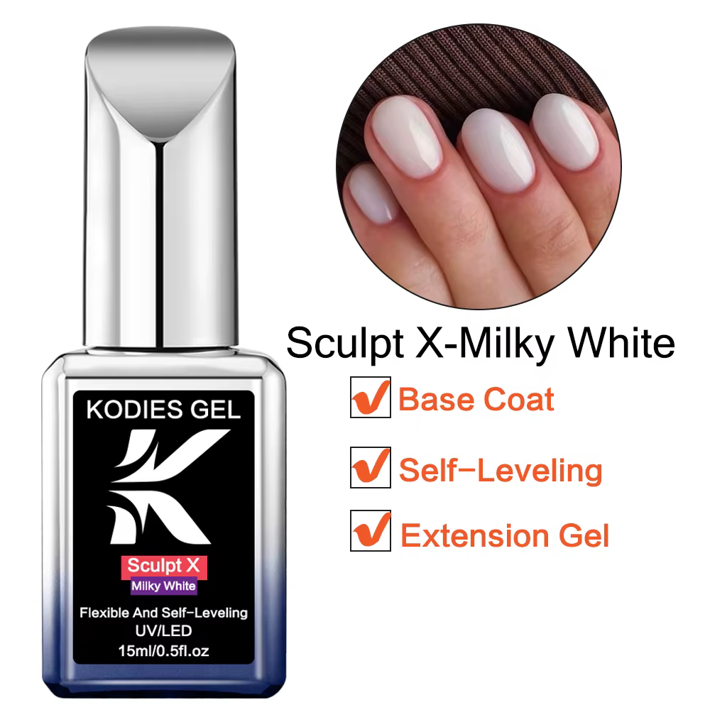 KODIES GEL blanc laiteux constructeur Gel pour ongles dans une bouteille sculpter X Gel de Construct
