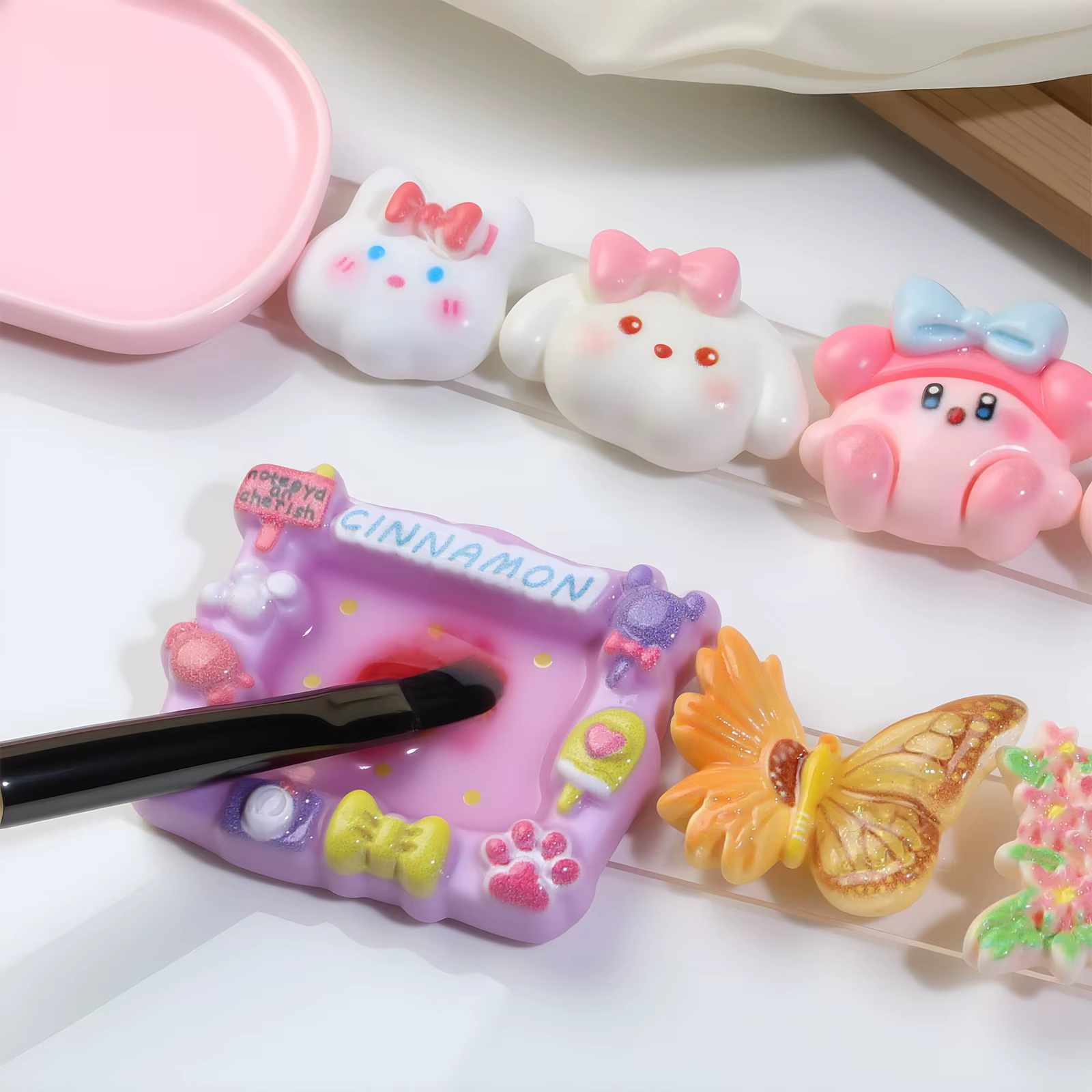 Ensemble de porte-stylos pour nail art, palette de couleurs macaron mignonnes, organisateur d'outils