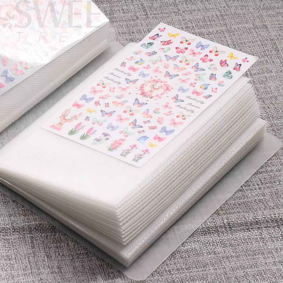 100 fentes vide Nail Art autocollant stockage livre Album exposition décalcomanies collecte support
