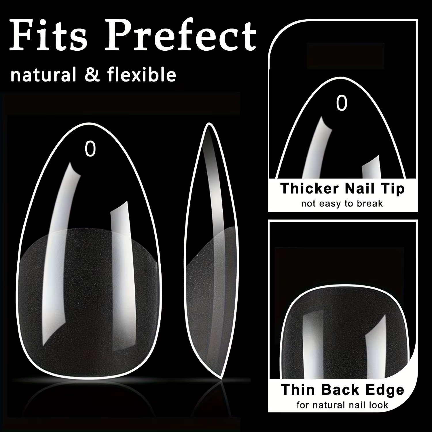 120 pièces pointes d'ongles courtes en amande pointes d'ongles claires faux ongles en acrylique pré-