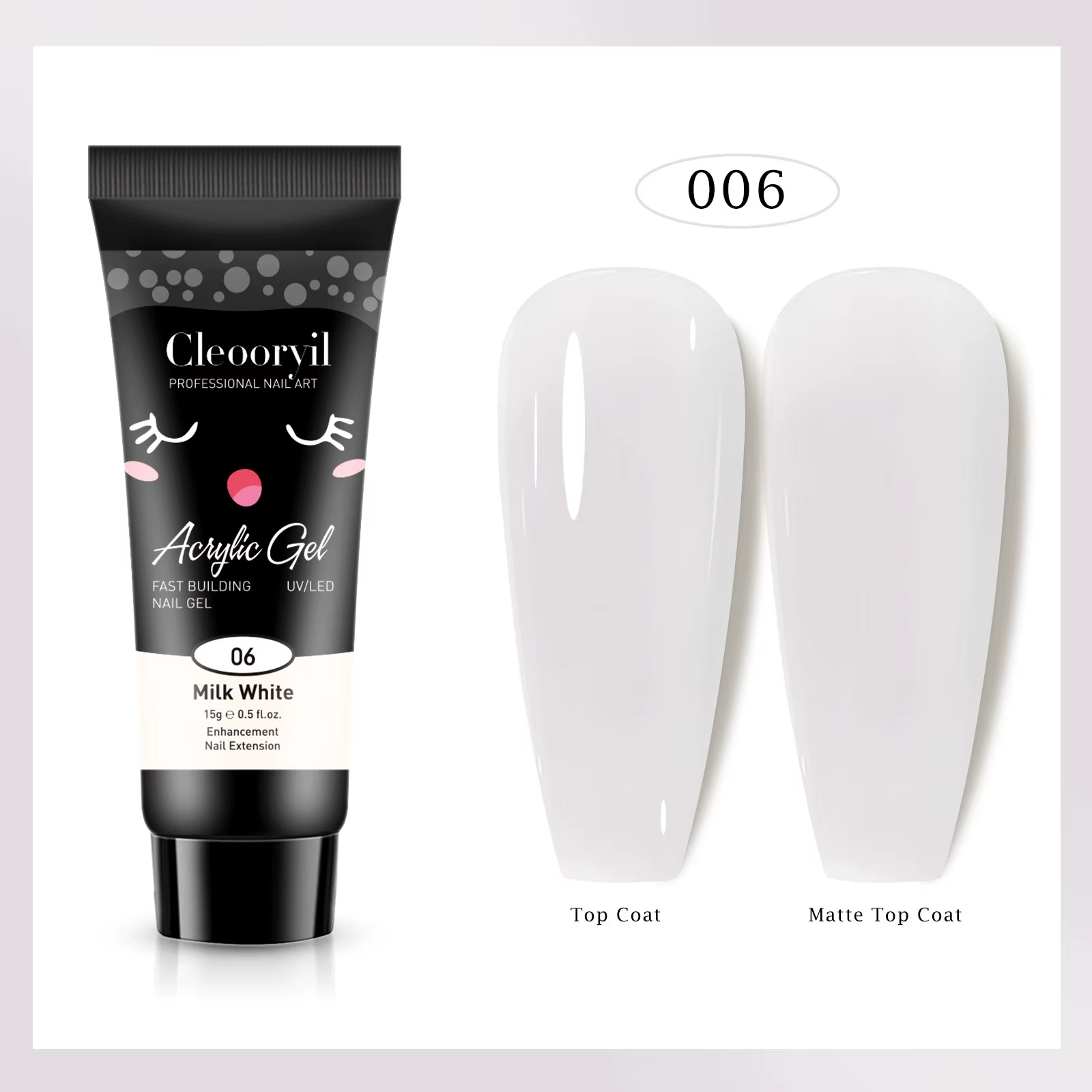 15ml Extension solide Gel ongles construire Poly ongles Gel acrylique cristal couleur nue UV LED ver