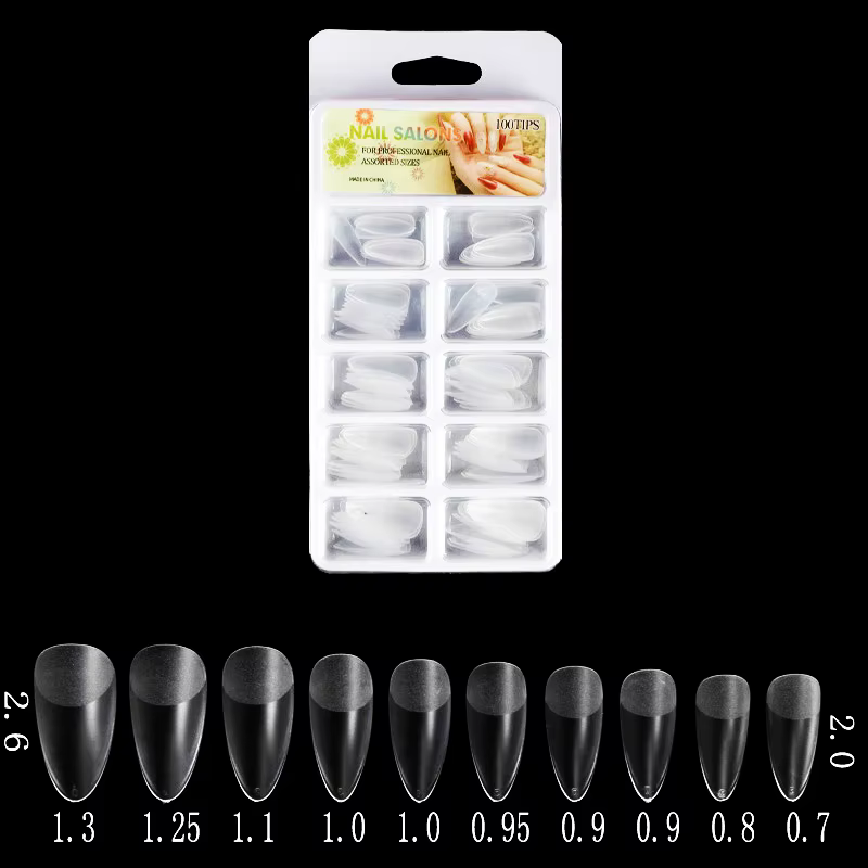 Faux ongles artificiels N64.100 pièces/boîte, semi-conviviale ré, couverture complète, presse transp